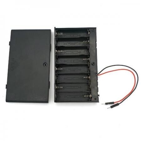 디바이스마트,전원/파워/배터리 > 배터리/배터리홀더 > 배터리홀더 Holder > AA용 홀더,SZH,8xAA 2선 점퍼핀 타입 배터리홀더 [SZH-CH281],셀 규격 : AA형 / 셀 갯수 : 8개(직렬) / 전압 : 12V / 출력단자 : ch254 커넥터 점퍼핀 / 사이즈 : 126mm X 71mm X 19mm