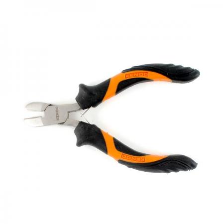 디바이스마트,수공구/전자공구/전동공구 > 작업공구 > 플라이어류 > 니퍼,KENDO,4.5인치 미니 니퍼 [K10902],사이즈 : 115mm / 재질 : C45 카본스틸 / 용도 : 절연 전선의 피복을 벗기거나, 가는 전선이나 철사 등 선재 절단