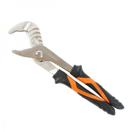 디바이스마트,수공구/전자공구/전동공구 > 작업공구 > 플라이어류 > 워터플라이어,KENDO,10인치 고강도 워터펌프 플라이어 [K11407],사이즈 : 250mm / 재질 : C45 카본스틸 / 용도 : 수도관, 가스관 등 배관공사에 주로 사용되며 물체의 크기에 따라 입의 벌어짐을 조절 가능