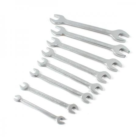 디바이스마트,수공구/전자공구/전동공구 > 작업공구 > 렌치/스패너 > 양구스패너,KENDO,양구 스패너 세트 8pcs [K15747],6x7,8x9,10x11,12x13,14x15,16x17,18x19,20x22mm 8개입 세트 / 양쪽 끝에 열린 치수가 다른 입이 있음 / 용도 : 스패너 머리부에 부착된 조정나사를 앞뒤 또는 아래 위로 돌려 입의 크기를 자유롭게 조절할 수 있으며 볼트, 너트, 나사를 조이거나 풀 수 있음