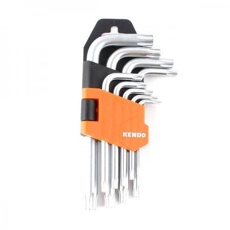 디바이스마트,수공구/전자공구/전동공구 > 작업공구 > 렌치/스패너 > 별렌치,KENDO,육각 별렌치 세트 9pcs [K20742],9개입 세트 / 재질 : 크롬 바나디움 스틸 / 용도 : 별모양 비트를 풀거나 조일 때 사용