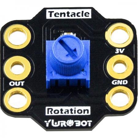 디바이스마트,오픈소스/코딩교육 > Micro:Bit > 마이크로비트 센서/모듈,YwRobot,마이크로비트 Tentacle 포텐셔미터 모듈 [BRD080047],Micro:bit Tentacle 포텐셔미터 모듈 / 전압 : 3V ~ 3.3V / 출력 : 아날로그 / 사이즈  : 3cm X 3cm
