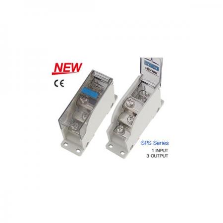 디바이스마트,커넥터/PCB > 터미널블럭 > 단자대 타입 > 전원 분배 단자대,IOLINK,전원분배블럭 SPS30-M6/3*M6,Screw식 배선형 전원분배블럭 / 케이스 일체형 /  정격전류 : 100A / 정격전압 : 600V / 취부나사 : M4 / 입력전선 : AWG10~4 / 입력나사 : M6 / 출력전선 : AWG10~6 / 출력나사 : M6