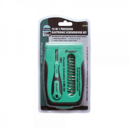 디바이스마트,수공구/전자공구/전동공구 > 작업공구 > 드라이버류 > 드라이버세트,PROSKIT,PROKIT 15 in 1 스크류 드라이버 세트 (1.5/2/2.5/3/4, T5/T6/T7/T8/T9) [PK711],PROKIT 15 in 1 스크류 드라이버 세트 (1.5/2/2.5/3/4/ T5/T6/T7/T8/T9)