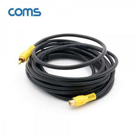 디바이스마트,컴퓨터/모바일/가전 > 네트워크/케이블/컨버터/IOT > 오디오/RCA/동축 케이블 > RCA 케이블,Coms,RCA 케이블(1선 연장/고급) 5M [AV1643],Coms RCA 케이블(1선 연장/고급) 5M