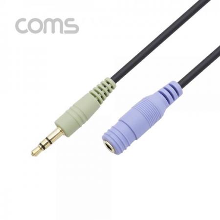 디바이스마트,케이블/전선 > 영상/음향 케이블 > 스테레오/RCA 케이블,Coms,스테레오 케이블 (3.5ø/연장) 1M - 3.5 Stereo cable M/F [AV3931],Coms 스테레오 케이블 (3.5ø/연장) 1M - 3.5 Stereo cable M/F