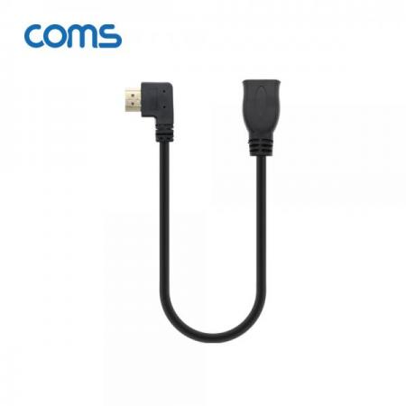 디바이스마트,컴퓨터/모바일/가전 > 네트워크/케이블/컨버터/IOT > 리피터/젠더/전원 케이블 > 젠더,Coms,HDMI 연장 일체형 젠더 (우향꺾임/꺽임 M, F) 30cm [NA653],Coms HDMI 연장 일체형 젠더 (우향꺾임/꺽임 M/ F) 30cm