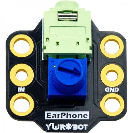 디바이스마트,MCU보드/전자키트 > 센서모듈 > 소리/음성센서,YwRobot,마이크로비트 Tentacle 이어폰 모듈 [BRD080049],Micro:bit Tentacle 이어폰 모듈 / 전압 : 3V ~ 3.3V / 오디오 잭 : 3.5mm / 출력  : 아날로그 / 저항 : 10kΩ (볼륨 조절) / 사이즈  : 3cm X 3cm