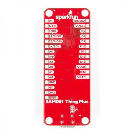 디바이스마트,오픈소스/코딩교육 > 아두이노 > 아두이노 호환보드,SparkFun,SparkFun Thing Plus - SAMD51 [DEV-14713],32-bit ARM Cortex-M4 프로세서와 플로팅 포인트 유닛(FPU)을 사용/ 최대 120MHz, 최대 1MB의 플래시 메모리, 최대 256KB의 SRAM, 최대 6개의 SERCOM 인터페이스/600mA 3.3V 레귤레이터 / LiPo 배터리 충전 가능