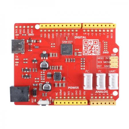 디바이스마트,MCU보드/전자키트 > 프로세서/개발보드 > ARM,Seeedstudio,Seeeduino Cortex-M0+ [102010248],32비트 ARM® Cortex®-M0 + 프로세서를 기반으로하는 Atmel SAMD21 MCU / Arduino Zero와 호환 가능 / 공급 전압 : DC 7~15V / USB C타입