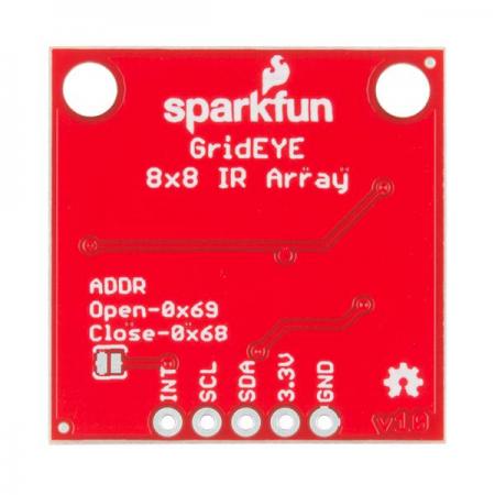 디바이스마트,MCU보드/전자키트 > 카메라/비디오 > 얼굴인식/열화상센서,SparkFun,SparkFun Grid-EYE Infrared Array Breakout - AMG8833 (Qwiic) [SEN-14607],8x8 열화소 배열로, 독립적인 온도 감지가 가능한 64픽셀의 사각 배열을 가지고 약 7m 안에서 신체 열을 탐지 가능하며,초당 10프레임에서 1프레임의 속도를 가지고 있습니다. 0 ° C ~ 80 ° C의 온도 범위에서 ± 2.5 ° C 의 정확도를 제공합니다. 저해상도 적외선 이미지를 보다 쉽게 얻을 수 있도록 모든 통신은 I2C를 통해서만 이루어집니다. ※해당 제품은 3.3V의 전원 입력 전용입니다