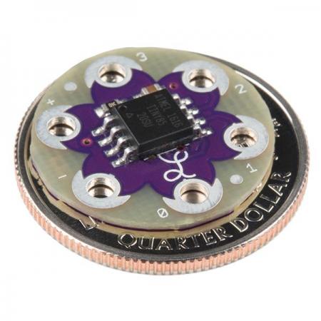 디바이스마트,MCU보드/전자키트 > 전원/신호/저장/응용 > 웨어러블 > 보드/모듈/키트,SparkFun,LilyTwinkle [DEV-11364],프로그래밍 설정이나 부피가 큰 보드없이 최대 4개까지의 Lily pad LED를 옷이나 섬유에 꿰매고 배터리를 연결하면 부드럽게 LED가 점멸합니다. (Lily Pad LED 별도 구매)