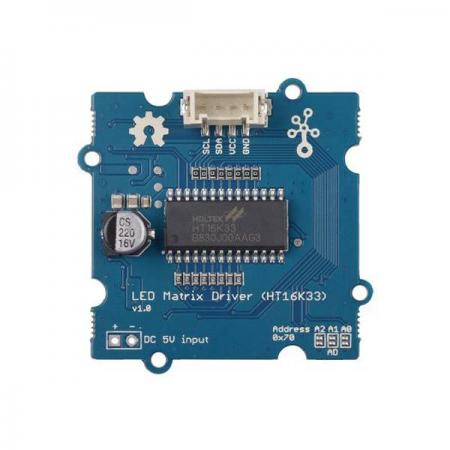 디바이스마트,MCU보드/전자키트 > 디스플레이 > 디머/컨트롤러/드라이버,Seeedstudio,Grove - LED Matrix Driver (HT16K33) [105020074],LED 매트릭스 드라이버 / 8 * 8 LED 매트릭스를 제어할 수 있는 보드 / LED 매트릭스는 미포함