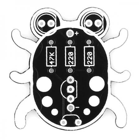 디바이스마트,MCU보드/전자키트 > 교육용키트/로봇 > 교육용키트 > 전기/전자/회로,SparkFun,SparkFun WeevilEye - Beginner Soldering Kit [KIT-10723],WeevilEye는 초보자를 위해 설계된 납땜 키트입니다. 부품 수가 적으므로 어린 학생도 쉽게 완성 할 수 있습니다.적색 LED의 눈은 광센서이며 빛이 감지하는지에 따라 더 밝거나 어두워집니다.