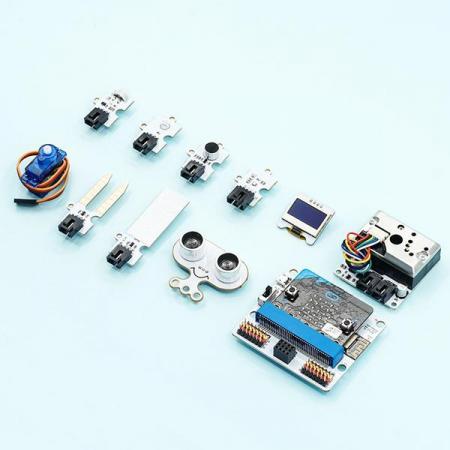 디바이스마트,오픈소스/코딩교육 > Micro:Bit > 마이크로비트 교육용키트,ELECFREAKS,micro:bit smart science IoT kit (without micro:bit) [EF08203],초음파센서, 먼지 센서 ,광 센서 ,수위 센서등 여러가지 센서를 호환하는 loT : Bit 보드를 기반으로 구성되었으며,RTC 타이밍 ,WIFI 모듈을 포함한 키트입니다. 보다 안정적이고 정확게 분석된 데이터를 클라우드로 전송할 수 있습니다. ※ 마이크로 비트 미포함