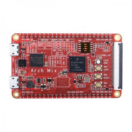 디바이스마트,MCU보드/전자키트 > 프로세서/개발보드 > 기타 MCU,Seeedstudio,Arch Mix [102080027],i.MX RT1052 processor(3020 CoreMark/1284 DMIPS @ 600 MHz) 기반의 Arch Mix  / 임베디드 장치용 오픈소스 IoT 개발보드 / micro-Python이 내장되어 있음