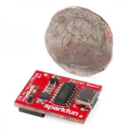디바이스마트,MCU보드/전자키트 > 개발용 장비 > USB/RS232/RS485 컨버터,SparkFun,SparkFun Serial Basic Breakout - CH340G [DEV-14050],5V 및 3.3V 전원 입력으로 작동하며 추가 드라이버가 필요없이 대부분의 운영 체제에 자동 설치 되며 CH340G IC를 기반으로 직렬 신호를 USB로 빠르고 쉽게 변환이 쉬운 제품입니다.