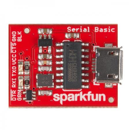 디바이스마트,MCU보드/전자키트 > 개발용 장비 > USB/RS232/RS485 컨버터,SparkFun,SparkFun Serial Basic Breakout - CH340G [DEV-14050],5V 및 3.3V 전원 입력으로 작동하며 추가 드라이버가 필요없이 대부분의 운영 체제에 자동 설치 되며 CH340G IC를 기반으로 직렬 신호를 USB로 빠르고 쉽게 변환이 쉬운 제품입니다.