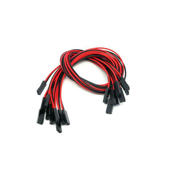 2 pin dual-female jumper wire - 300mm （10 PCs pack) [110990054]