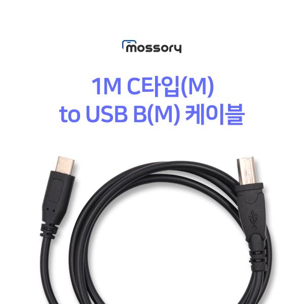 1M C타입(M) to USB B(M) 케이블[MO-CAB363]