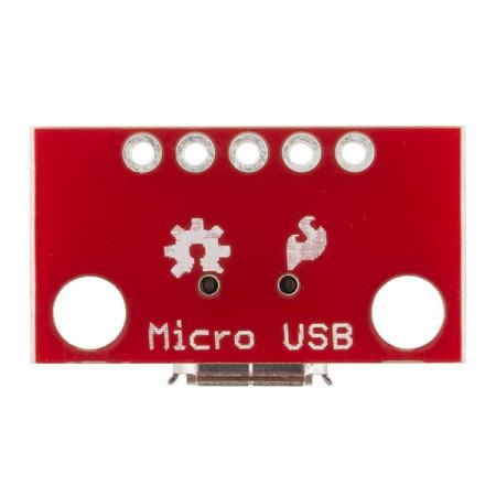 디바이스마트,커넥터/PCB > I/O 커넥터 > USB/IEEE 커넥터 > Micro USB B타입 커넥터,SparkFun,SparkFun microB USB Breakout [BOB-12035],Micro-B USB 커넥터를 VCC, GND, ID, D-, D+ Pin을 2.54mm 피치로 나눈 커넥터보드 입니다.