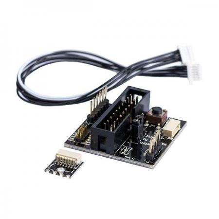디바이스마트,MCU보드/전자키트 > 개발용 장비 > 기타 개발용 장비,Seeedstudio,Crazyflie 2.0 debug adapter kit [114990118],Crazyflie 2.0 나노 쿼드 코터와 함께 사용 / 커넥터 핀아웃을 표준 JTAG 및 SWD 핀아웃으로 변환하여  MCU에 디버거를 훨씬 쉽게 연결할 수 있게 해주는 디버그 어댑터 키트