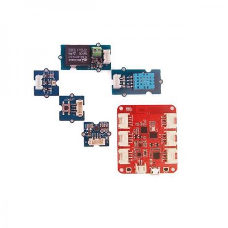 디바이스마트,오픈소스/코딩교육 > 아두이노 > 아두이노 교육용키트,Seeedstudio,Wio Link Starter Kit [110020051],아두이노 호환 / 자주 쓰이는 그루브 센서 모듈이 구성되어 있는 스타터 키트 / 버튼, 릴레이, 온습도, 광센서모듈, USB 케이블 포함