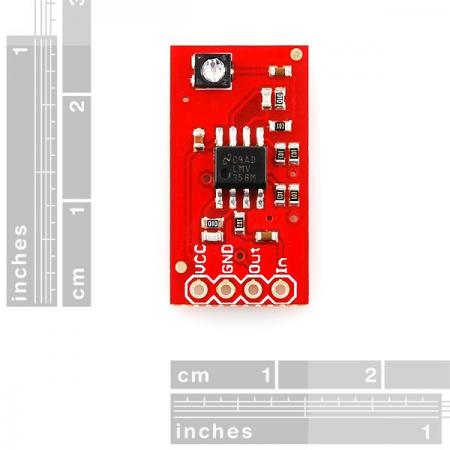디바이스마트,MCU보드/전자키트,SparkFun,SparkFun OpAmp Breakout - LMV358 [BOB-09816],단계 간 신호 레벨을 설정하며, 대역폭은 피드백 캐패시터 쌍에 의해 15.9kHz로 설정되거나, 캡을 제거한 상태에서 100kHz 이상 설정됩니다.