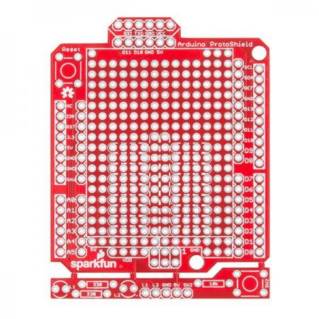 디바이스마트,오픈소스/코딩교육 > 아두이노 > 아두이노 호환쉴드,SparkFun,SparkFun Arduino ProtoShield - Bare PCB [DEV-13819],Arduino 실드를 부속 부품을 조립하여 개발을 할 수있는 프로토타입형 PCB입니다