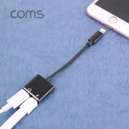 디바이스마트,컴퓨터/모바일/가전 > 스마트폰/스마트기기 > 케이블/젠더 > 애플 케이블/젠더/공유기,Coms,iOS8핀(8Pin)젠더/2분배/충전+음악감상/Black [ID940],iOS8핀(8Pin)젠더/2분배/충전+음악감상/Black