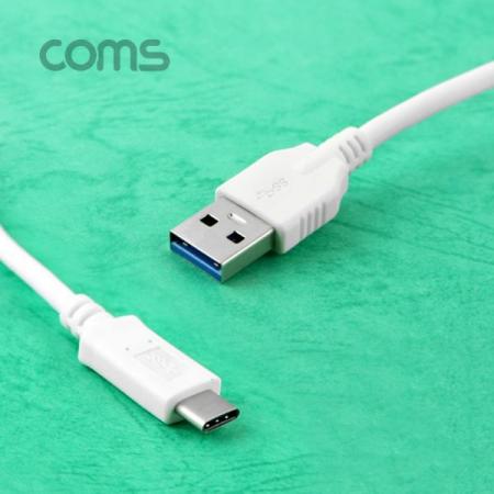 디바이스마트,케이블/전선 > USB 케이블 > 데이터케이블(MM) > USB 3.1 C타입 케이블,Coms,USB3.1케이블(TypeC)/1M/White/USB3.1TypeC(M)/USB3.0A(M) [IF003],USB3.1케이블(TypeC)/1M/White/USB3.1TypeC(M)/USB3.0A(M)