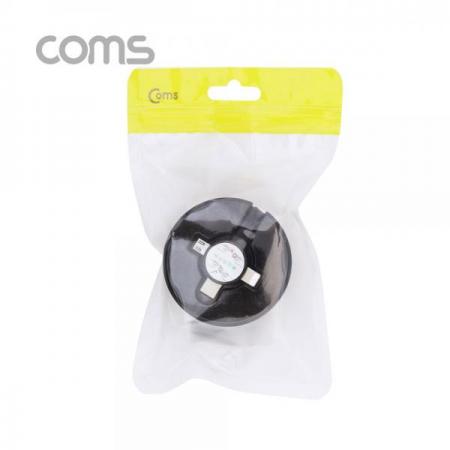 디바이스마트,컴퓨터/모바일/가전 > 스마트폰/스마트기기 > 케이블/젠더 > 멀티 케이블,Coms,스마트폰멀티케이블(자동감김/3in1)/Black/TypeC/iOS8Pin/Micro5P/95cm [ID457],스마트폰멀티케이블(자동감김/3in1)/Black/TypeC/iOS8Pin/Micro5P/95cm