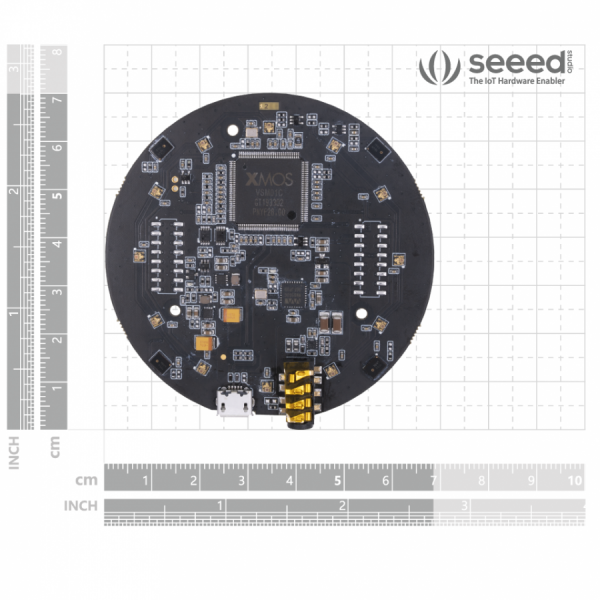 디바이스마트,MCU보드/전자키트 > 인공지능/임베디드/산업용 > 인공지능/머신러닝 > 인공지능 음성인식/스피커,Seeedstudio,reSpeaker Mic Array v3.0 [107990053],XMOS의 XVF-3000 / 고성능 디지털 마이크 4개 / 코덱 : TLV320AIC3104 / 마이크: ST MP34DT01TR-M / 감도: -26 dBFS (무지향성) / 신호 대 잡음비(SNR): 61dB / 전원 공급 장치 : 마이크로 USB 또는 5V DC / 크기: 70mm (지름) / 소비 전력: LED 켜짐 시 5V, 180mA, LED 꺼짐 시 170mA