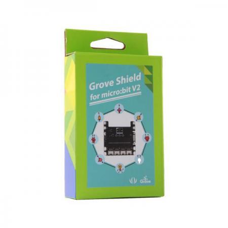 디바이스마트,오픈소스/코딩교육 > Micro:Bit > 마이크로비트 확장/변환보드,Seeedstudio,Grove Shield for micro:bit v2.0 [103100063],micro : bit 용 grove shield / 보드에 4 grove 커넥터가 있음 / 악어 클립 및 4mm 바나나 플러그용 엣지 커넥터