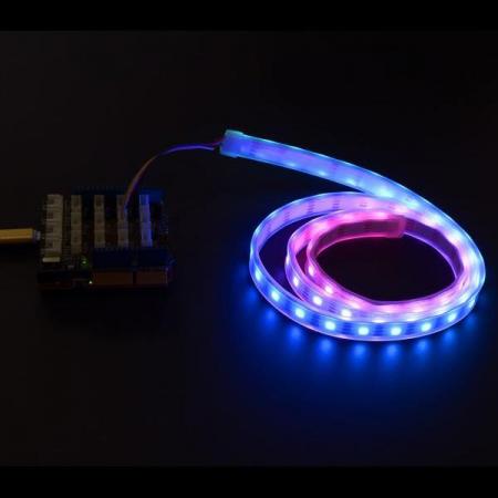디바이스마트,LED/LCD > LED 인테리어조명 > 플렉서블 LED,Seeedstudio,Grove - WS2813 RGB LED Strip Waterproof - 60 LED/m - 1m [104020109],그로브 호환 / WS2813B IC, 5050 LED / IP65 등급 방수 / 색상 : RGB