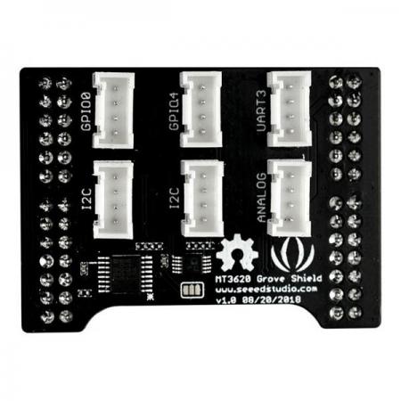 디바이스마트,MCU보드/전자키트 > 전원/신호/저장/응용 > 인터페이스/먹서,Seeedstudio,MT3620 Grove Shield [103990343],MT3620 Grove Shield는 MT3620 개발보드용으로 설계 / UART 인터페이스가있는 마스터 I2C 버스 컨트롤러 / 6 그루브 커넥터