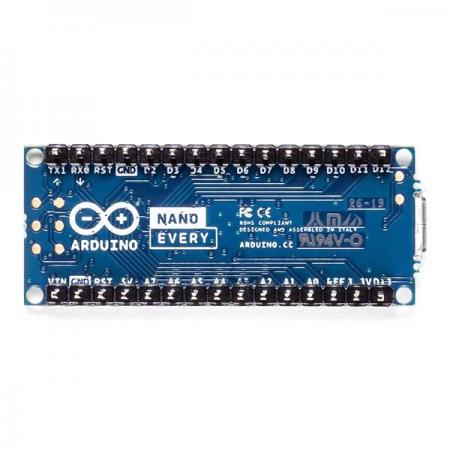 디바이스마트,오픈소스/코딩교육 > 아두이노 > 아두이노 정품 보드/쉴드/키트,아두이노,Arduino Nano Every with headers,ABX00033 / AVR ATMega4809, SAMD11 ARM Cortex M0+ 기반의 작고 강력한 아두이노 / 핀헤더 납땜버전