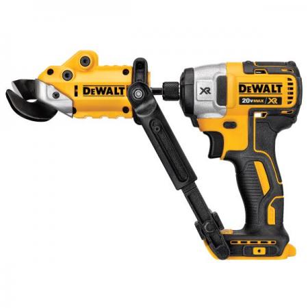 디바이스마트,수공구/전자공구/전동공구 > 전동/엔진공구 > 충전공구 > 충전원형톱/커터,디월트,전동 가위 DWASHRIR,임팩용 전동가위 / 임팩드릴, 18V 드릴드라이버,전기드릴 등에 결합해 사용하는 전동가위입니다. / 전동드릴 미포함 상품 입니다.