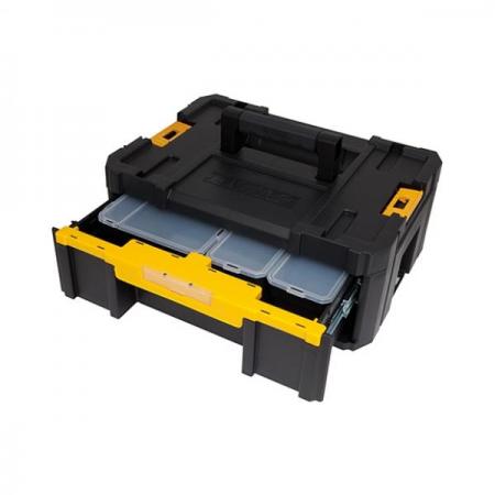 디바이스마트,공구함/작업대/엔클로저 > 공구함/부품함 > 이동공구함 > 디월트/스탠리 이동공구함,디월트,공구함 DWST17803 (티스텍),사이즈 : 440 x 176 x 314.2 / 9.5L / 2.5gal / 1단 / 모듈형 결착 방식