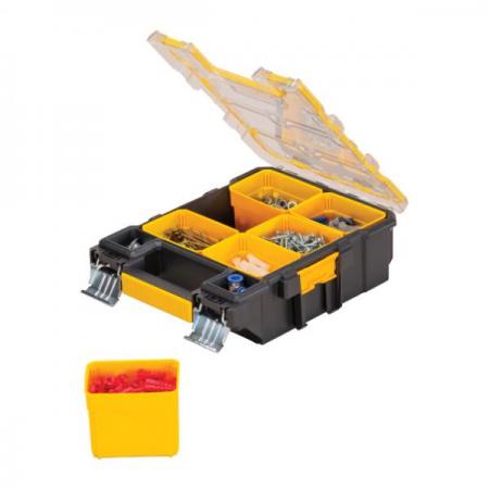 디바이스마트,공구함/작업대/엔클로저 > 공구함/부품함 > 이동공구함 > 디월트/스탠리 이동공구함,디월트,공구함 DWST14735 (다용도공구함),사이즈 : 35.5x26.1x11.2cm / 6개의 액세서리 및 부품 수납통 / 동일 부품함 체결 가능 / 녹 방지 및 파손 방지 처리된 메탈 잠금장치 / DWST14740