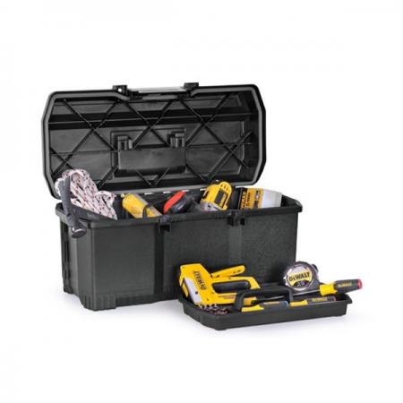 디바이스마트,공구함/작업대/엔클로저 > 공구함/부품함 > 이동공구함 > 디월트/스탠리 이동공구함,디월트,공구함 DWST24082 (다용도공구함),사이즈 : 59.5x26.5x28.5cm / 한 손으로 개방 가능 / 견고한 내구성 그립형 손잡이