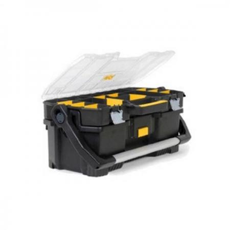 디바이스마트,공구함/작업대/엔클로저 > 공구함/부품함 > 이동공구함 > 디월트/스탠리 이동공구함,디월트,공구함 DWST24075 (다용도공구함),사이즈 : 610x320x290mm / 2층 수납 공간 / 금속핸들 및 금속래치 장착으로 안전한 보관가능