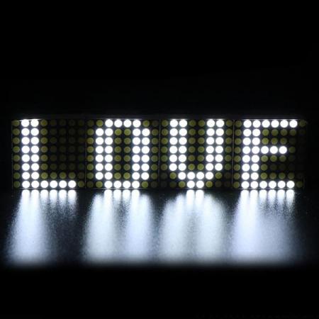 디바이스마트,오픈소스/코딩교육 > 아두이노 > 아두이노 LED/LCD모듈,YwRobot,아두이노 MAX7219 Round타입 8X32 도트 매트릭스 모듈 (화이트) [DIS090030],다양한 문자 출력 가능 /  LED 제어 MAX7219칩 장착 / 엔코더 BCD 출력 / 코드 스캔 및 출력 / 사이즈 : 128mm X 32mm X 14mm