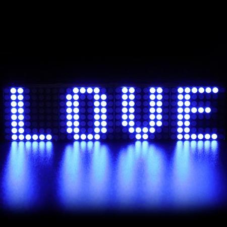 디바이스마트,,YwRobot,아두이노 MAX7219 Round타입 8X32 도트 매트릭스 모듈 (블루) [DIS090031],다양한 문자 출력 가능 /  LED 제어 MAX7219칩 장착 / 엔코더 BCD 출력 / 코드 스캔 및 출력 / 사이즈 : 128mm X 32mm X 14mm