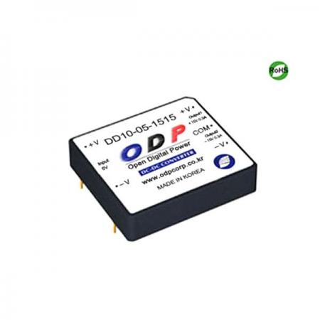 디바이스마트,전원/파워/배터리 > DC-DC 컨버터 모듈 > 승압형 모듈(실장, 절연 스위칭),ODP,DD10-05-1515,출력 채널 수 : Dual / 출력 전력 : 9.0Watts / 입력 전압 : DC4.5V - DC7.2V / 출력 전압/전류 : DC±15V/0.3A / 효율 (EFFICIENCY) : 81%