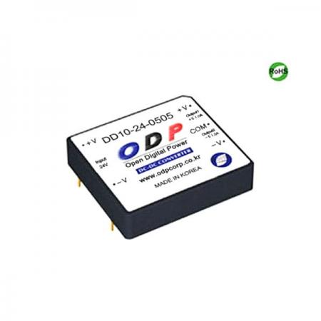 디바이스마트,전원/파워/배터리 > DC-DC 컨버터 모듈 > 강하형 모듈(실장) > 절연 스위칭 모듈,ODP,DD10-24-0505,출력 채널 수 : Dual / 출력 전력 : 10Watts / 입력 전압 : DC18V - DC32V / 출력 전압/전류 : DC±5V/1.0A / 효율 (EFFICIENCY) : 84%