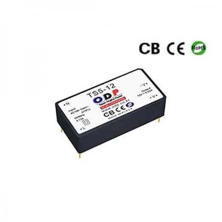 디바이스마트,전원/파워/배터리 > SMPS > On-Board 타입 > 1채널 (Single),ODP,TS5-12,On Board 타입 1채널 5W SMPS / 출력전압 : 12V / 출력전류 : 420mA / 입력전압 : AC 90~264V / 변환효율 : 78% / 오디피