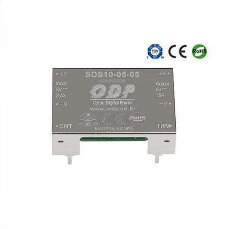 디바이스마트,전원/파워/배터리 > DC-DC 컨버터 모듈 > 정전압 모듈(실장, 절연 스위칭),ODP,SDS10-05-05,출력 채널 수 : Single / 출력 전력 : 8.0Watts / 입력 전압 : DC4.5V - DC9.0V / 출력 전압/전류 : DC5V/1.6A / 효율 (EFFICIENCY) : 77%