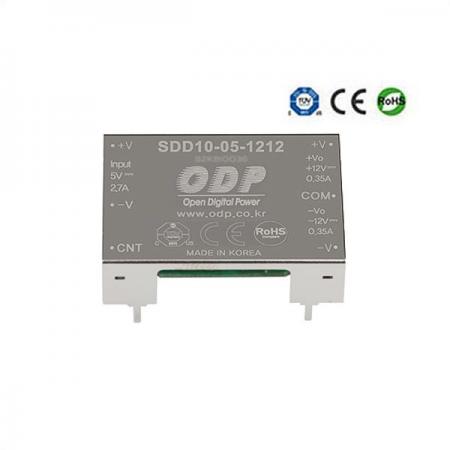 디바이스마트,전원/파워/배터리 > DC-DC 컨버터 모듈 > 승압형 모듈(실장, 절연 스위칭),ODP,SDD10-05-1212,출력 채널 수 : Dual / 출력 전력 : 8.4Watts / 입력 전압 : DC4.5V - DC9.0V / 출력 전압/전류 : DC±12V/0.35A / 효율 (EFFICIENCY) : 81%