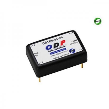 디바이스마트,전원/파워/배터리 > DC-DC 컨버터 모듈 > 승압형 모듈(실장, 절연 스위칭),ODP,DS1R5-05-24,출력 채널 수 : Single / 출력 전력 : 1.44Watts / 입력 전압 : DC4.5V - DC7.2V / 출력 전압/전류 : DC24V/0.06A / 효율 (EFFICIENCY) : 68%